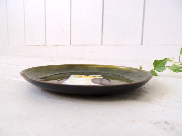 【Bovano】ふくろう柄・エナメル製・ヴィンテージ・トレイ/アクセサリートレイ