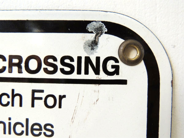 TO CROSS←プッシュボタン US 信号機  標識・ホーロー ビンテージ サイン 看板