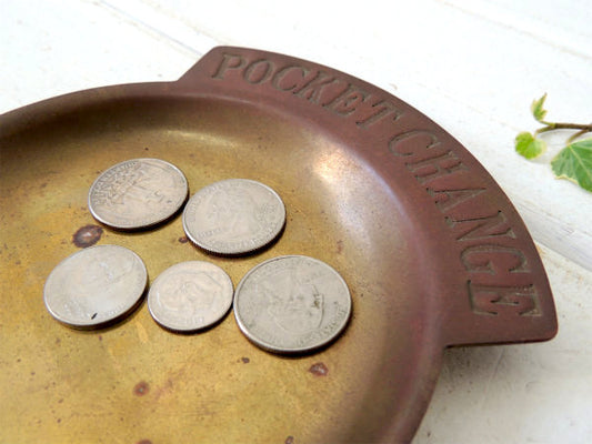 【POCKET CHANGE】USA・真鍮製・アンティーク・ポケットチェンジ・トレイ/マネートレイ