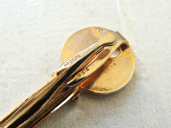 【YALE・USA・鍵モチーフ・HICKOK社製】ヴィンテージ・タイピン・ゴールド色
