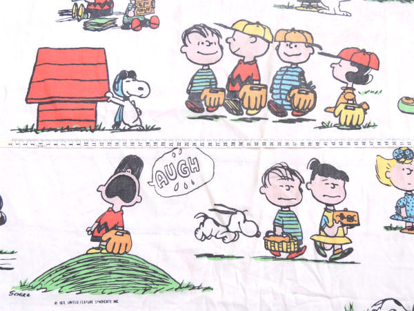 【スヌーピー】ピーナッツの仲間・1971年製・ヴィンテージ・ユーズドシーツ(ボックスタイプ) USA