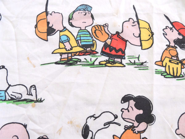【スヌーピー】ピーナッツの仲間・1971年製・ヴィンテージ・ユーズドシーツ(ボックスタイプ) USA