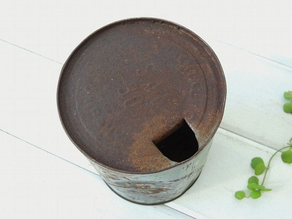 【CONOCO】USA・グリーン色・ヴィンテージ・モーターオイル缶/ティン缶