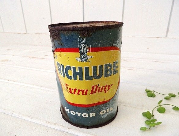 【RICHFIELD】リッチフィールド社・ヴィンテージ・モーターオイル缶/ティン缶 USA