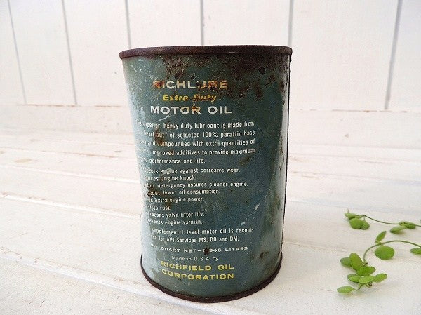 【RICHFIELD】リッチフィールド社・ヴィンテージ・モーターオイル缶/ティン缶 USA