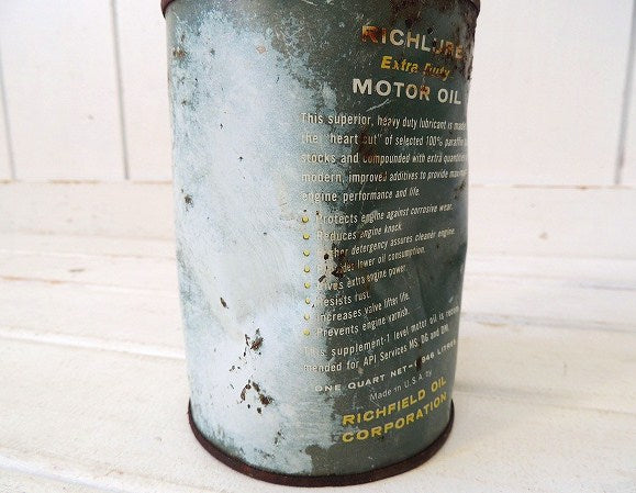 【RICHFIELD】リッチフィールド社・ヴィンテージ・モーターオイル缶/ティン缶 USA