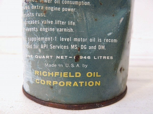 【RICHFIELD】リッチフィールド社・ヴィンテージ・モーターオイル缶/ティン缶 USA
