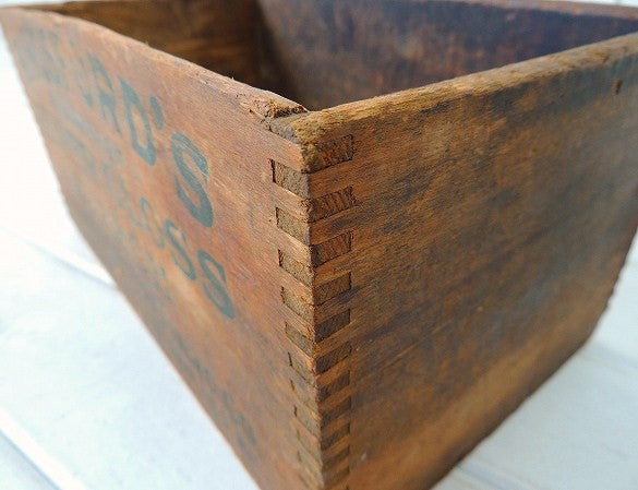 【KINGSFORD'S】コーンスターチ・あられ組み・アンティーク・ウッドボックス/木箱 USA