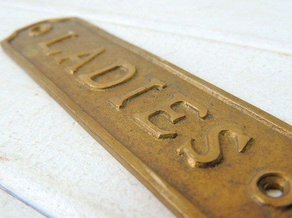 【LADIES/船内プレート/真鍮製】アンティーク・サインプレート・看板・標示・船