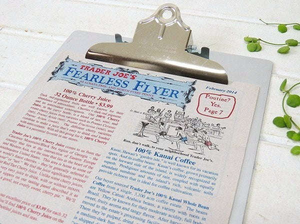 【SAUNDERS】USA・アルミ製・クリップボード/バインダー