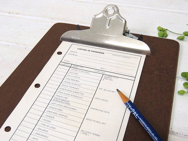 【SAUNDERS】 USA・ロングタイプのクリップボード/バインダー