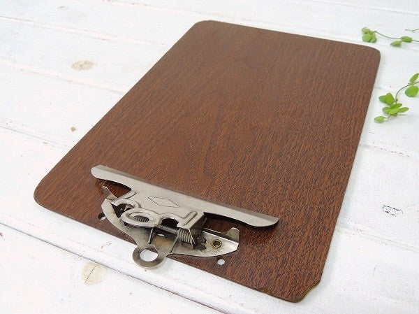 USA!ウッド柄・ヴィンテージ・クリップボード/バインダー