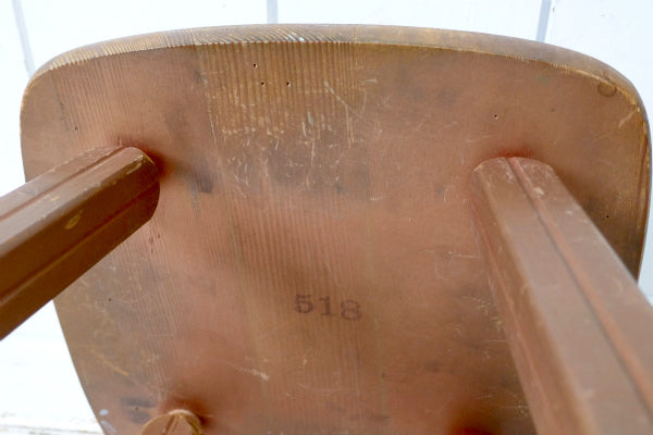 USA・アンティーク 木製 椅子・スツール・チェア・イス・ペンキ付き　アトリエ