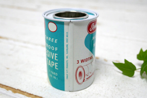 【Sentinel】ターコイズブルー・ティン製・デッドストック・ヴィンテージ・テープ缶・ティン缶