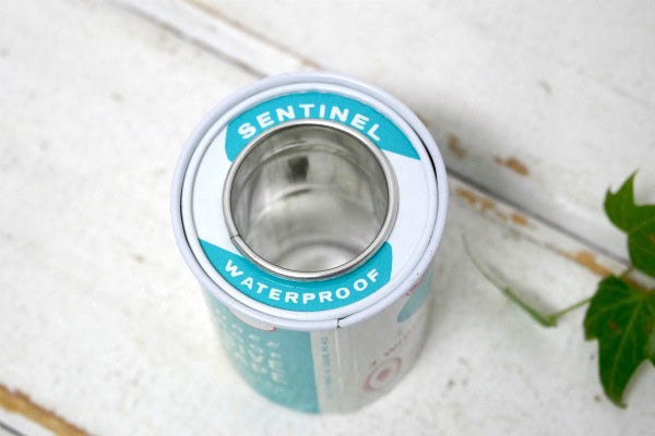 【Sentinel】ターコイズブルー・ティン製・デッドストック・ヴィンテージ・テープ缶・ティン缶