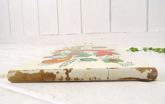 【BERGGREN】スウェーデン・花柄の木製・アンティーク・カッティングボード/まな板