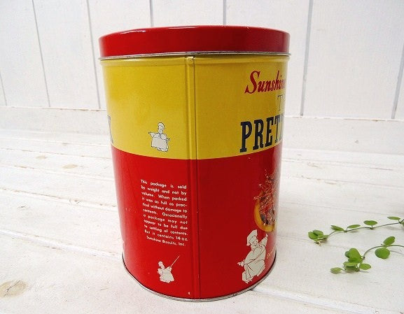 Sunshine ビスケット プレッツェル USA ヴィンテージ・ティン缶 キャニスター
