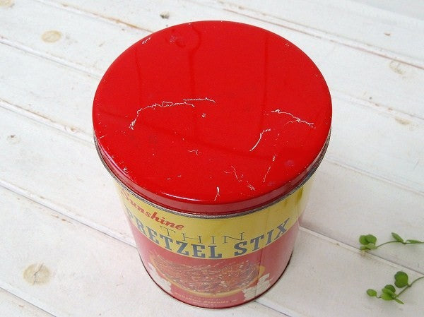 Sunshine ビスケット プレッツェル USA ヴィンテージ・ティン缶 キャニスター