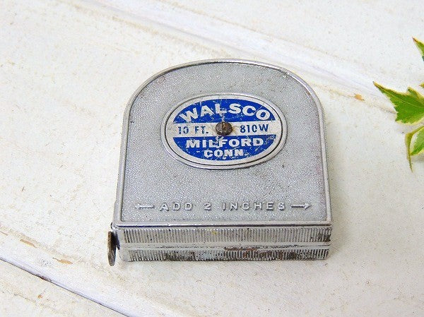 【WALSCO/10FT】ノベルティ・ヴィンテージ・メジャーテープ/巻尺/USA/工業系