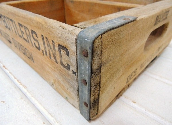 【MID CONTINENT BOTTLER】仕切り付き・ヴィンテージ・ウッドボックス/木箱