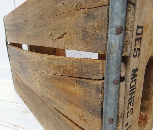 【MID CONTINENT BOTTLER】仕切り付き・ヴィンテージ・ウッドボックス/木箱