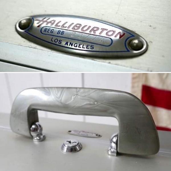 ゼロハリ Halliburton 赤 ハリバートン 鍵付き アルミ製 50's ビンテージ スーツケース トランク USA