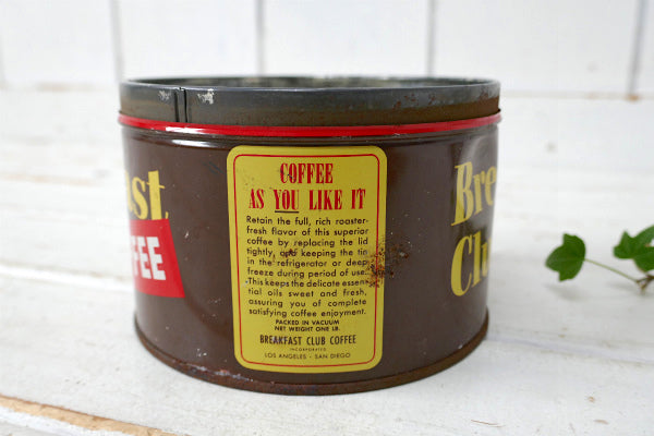 ブレックファスト クラブ COFFEE カリフォルニア ロサンジェルス・ヴィンテージ・コーヒー缶
