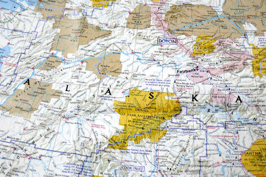 アラスカ Alaska カナダ ナショナル ジオグラフィック ・80's ヴィンテージ・マップ・地図