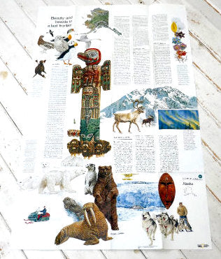 アラスカ Alaska カナダ ナショナル ジオグラフィック ・80's ヴィンテージ・マップ・地図