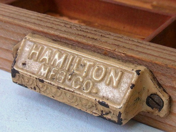 【HAMILTON】ハミルトン・木製・アンティーク・プリンタートレイ/引出し/飾り棚　USA