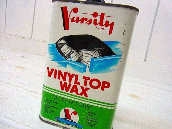 【VARSITY/自動車関連】車のワックス・ヴィンテージ・ティン缶/ブリキ缶/USA