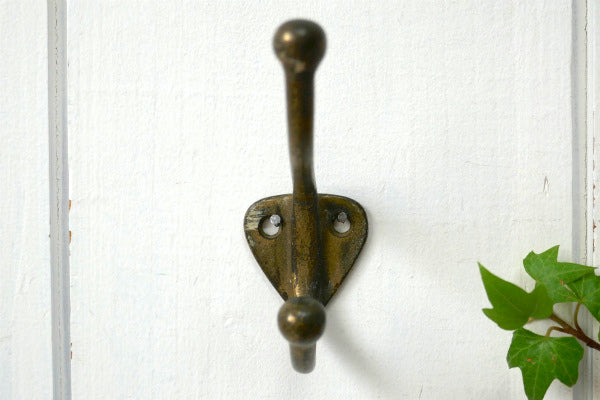 真鍮製・アンティーク・フック・ウォールフック・ハンガーフック・壁掛けフック・タオルフック・インテリア