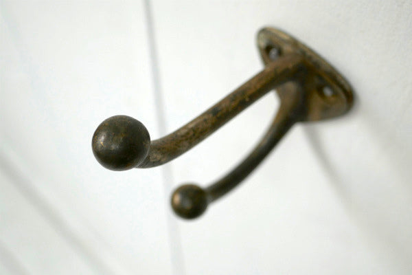 真鍮製・アンティーク・フック・ウォールフック・ハンガーフック・壁掛けフック・タオルフック・インテリア