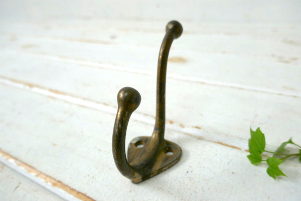 真鍮製・アンティーク・フック・ウォールフック・ハンガーフック・壁掛けフック・タオルフック・インテリア