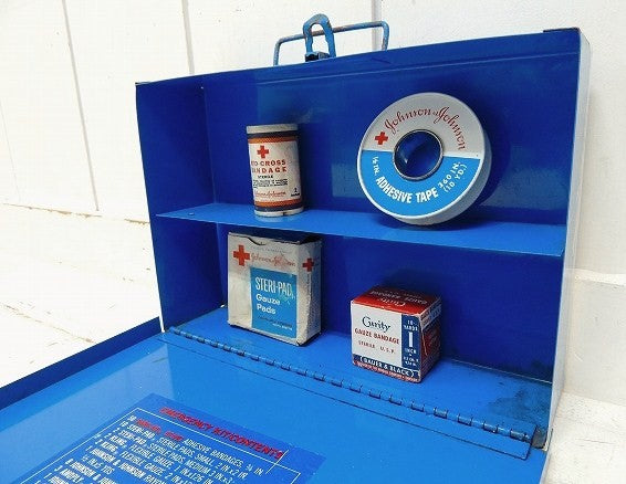 【ジョンソン&ジョンソン】FIRST AID/ファーストエイド・ヴィンテージ・救急箱・USA