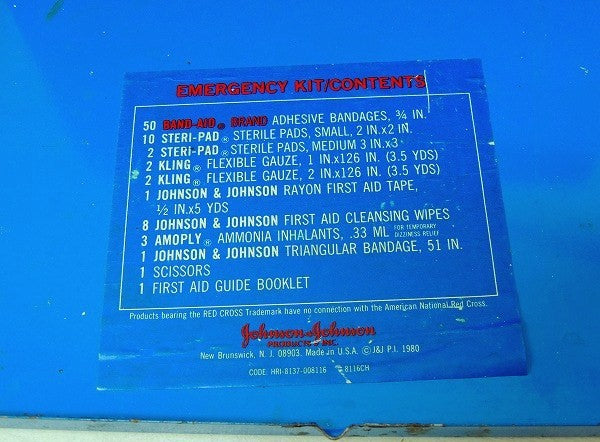 【ジョンソン&ジョンソン】FIRST AID/ファーストエイド・ヴィンテージ・救急箱・USA