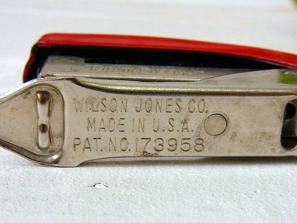 【WILSON JONES CO.】赤色の小さなヴィンテージ・ホッチキス/ステープラー　USA