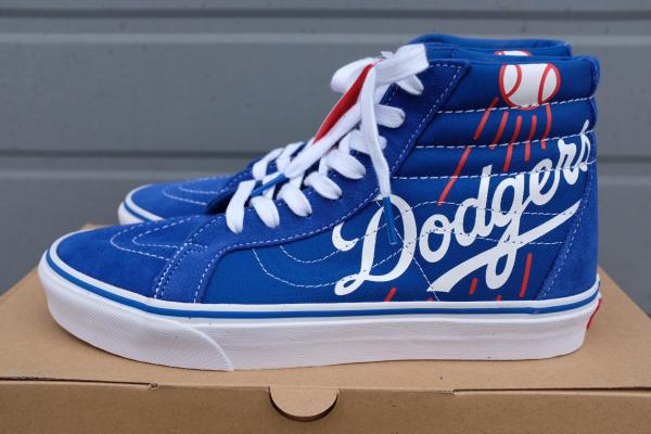 【USバンズ・VANS】Sk8-Hi・LA Dodgers・メジャーリーグ・コラボ・スニーカー