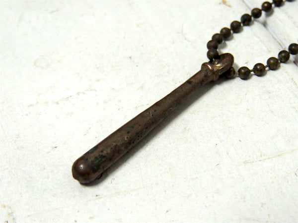 【野球・バット&ボールモチーフ】真鍮製・ヴィンテージ・ベースボール・キーホルダー・USA