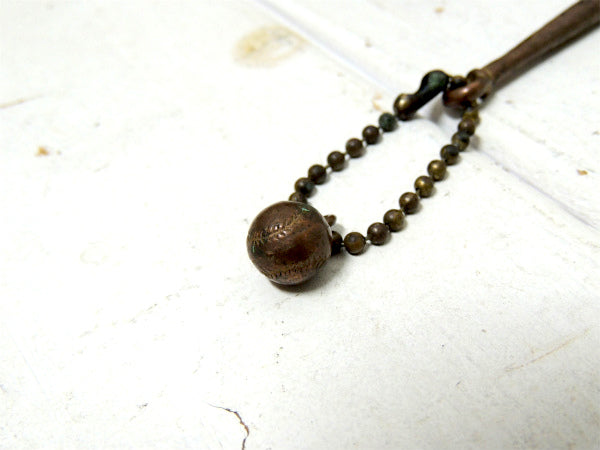 【野球・バット&ボールモチーフ】真鍮製・ヴィンテージ・ベースボール・キーホルダー・USA