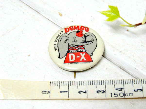 DUMBO・ダンボ ディズニー・1940's~ ヴィンテージ・缶バッジ・空飛ぶゾウ・デッドストック