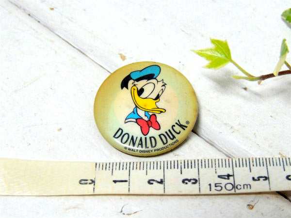【ドナルドダック・DONALD DUCK】ディズニー・ヴィンテージ・缶バッジ・USA・キャラクター