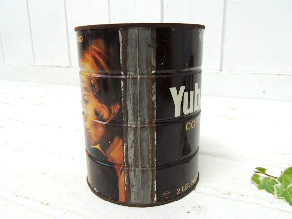 【Yuban・COFFEE・美女】ユーバン・ティン製・ヴィンテージ・コーヒー缶・USA