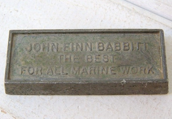 【MARINE WORK】ペーパーウェイト・USA・アンティーク・文鎮・錫製・エンボス