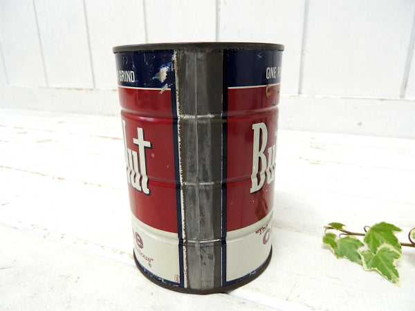【Butter-Nut Coffee/テキサス】ブリキ製・ビンテージ・コーヒー缶/ガーデニング/容器