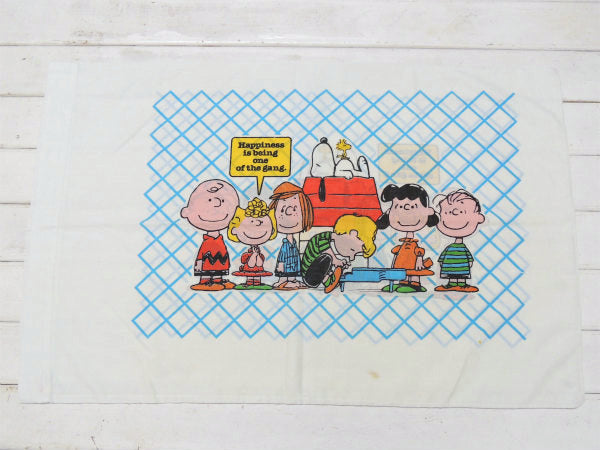 【スヌーピー】ピーナッツの仲間・70'sヴィンテージ・ピロケース/枕カバー USA