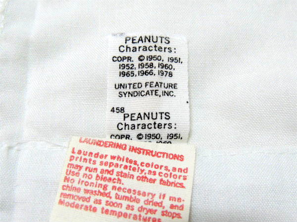【スヌーピー】ピーナッツの仲間・70'sヴィンテージ・ピロケース/枕カバー USA