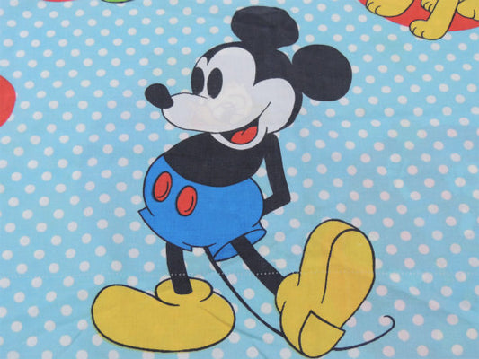 【ミッキーマウス&ドナルドダック】水玉柄・ジッパー付きヴィンテージ・ピロケース/枕カバー