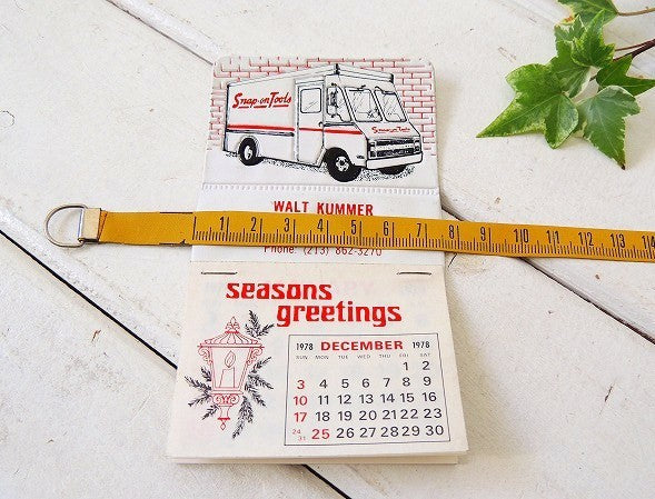 1970年代 Snap-on スナップオン ノベルティ 1978 ビンテージ カレンダー 自動車 VAN USA