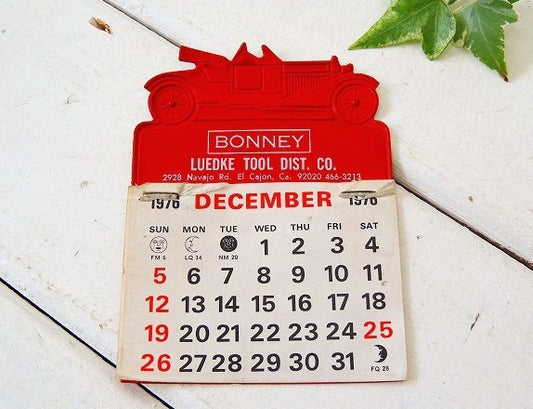 BONNEY クラシックカー1976 ビンテージ カレンダー 自動車 USA